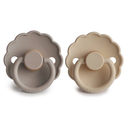 Mushie FRIGG Daisy Pacifier 2-Pack – Natural Rubber