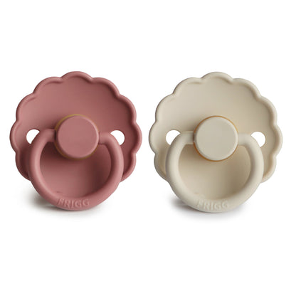 Mushie FRIGG Daisy Pacifier 2-Pack – Natural Rubber