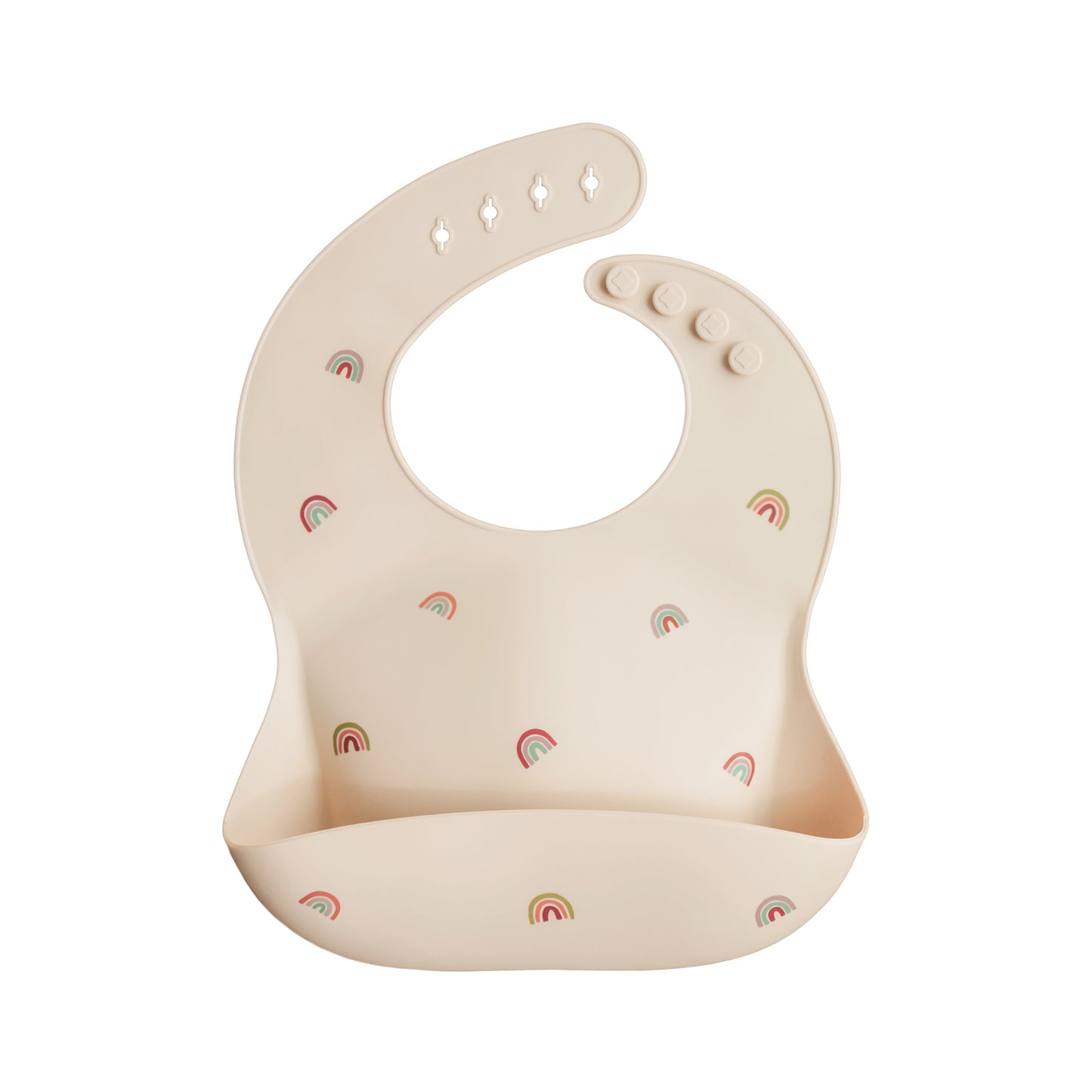 Mushie Silicone Baby Bib – Adjustable Catch-All