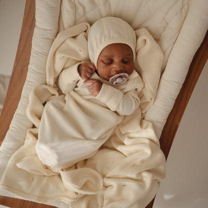 Mushie Baby Bonnet – Organic Cotton Rib Knit