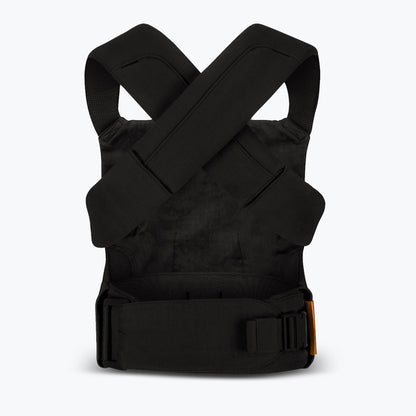 Black baby carrier on a white background