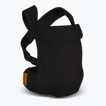 Black baby carrier on a white background