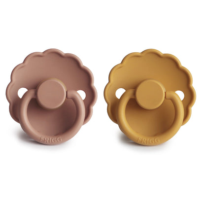 Mushie FRIGG Daisy Pacifier 2-Pack – Natural Rubber