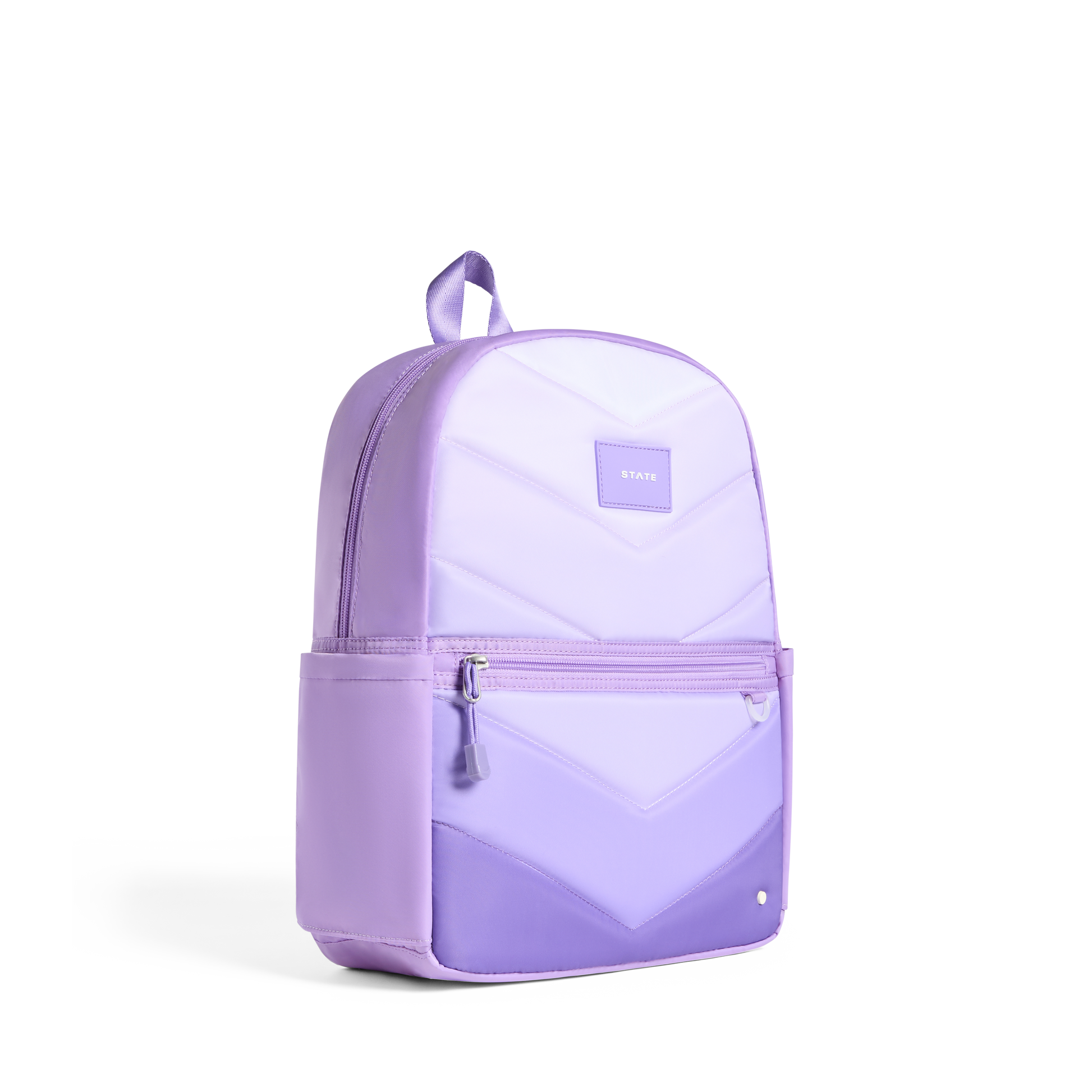 Purple gradient backpack on a white background