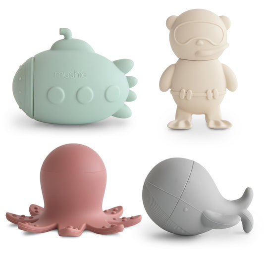 Mushie Sealife Mold-Free Bath Play Set – Silicone
