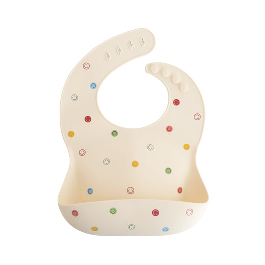 Mushie Silicone Baby Bib – Adjustable Catch-All
