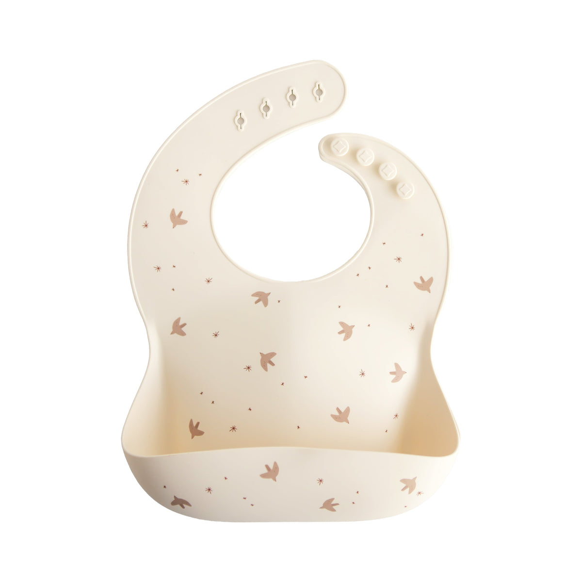 Mushie Silicone Baby Bib – Adjustable Catch-All