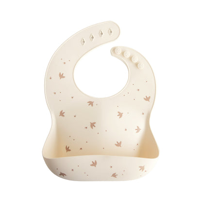Mushie Silicone Baby Bib – Adjustable Catch-All