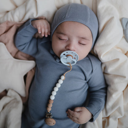 Mushie Baby Bonnet – Organic Cotton Rib Knit