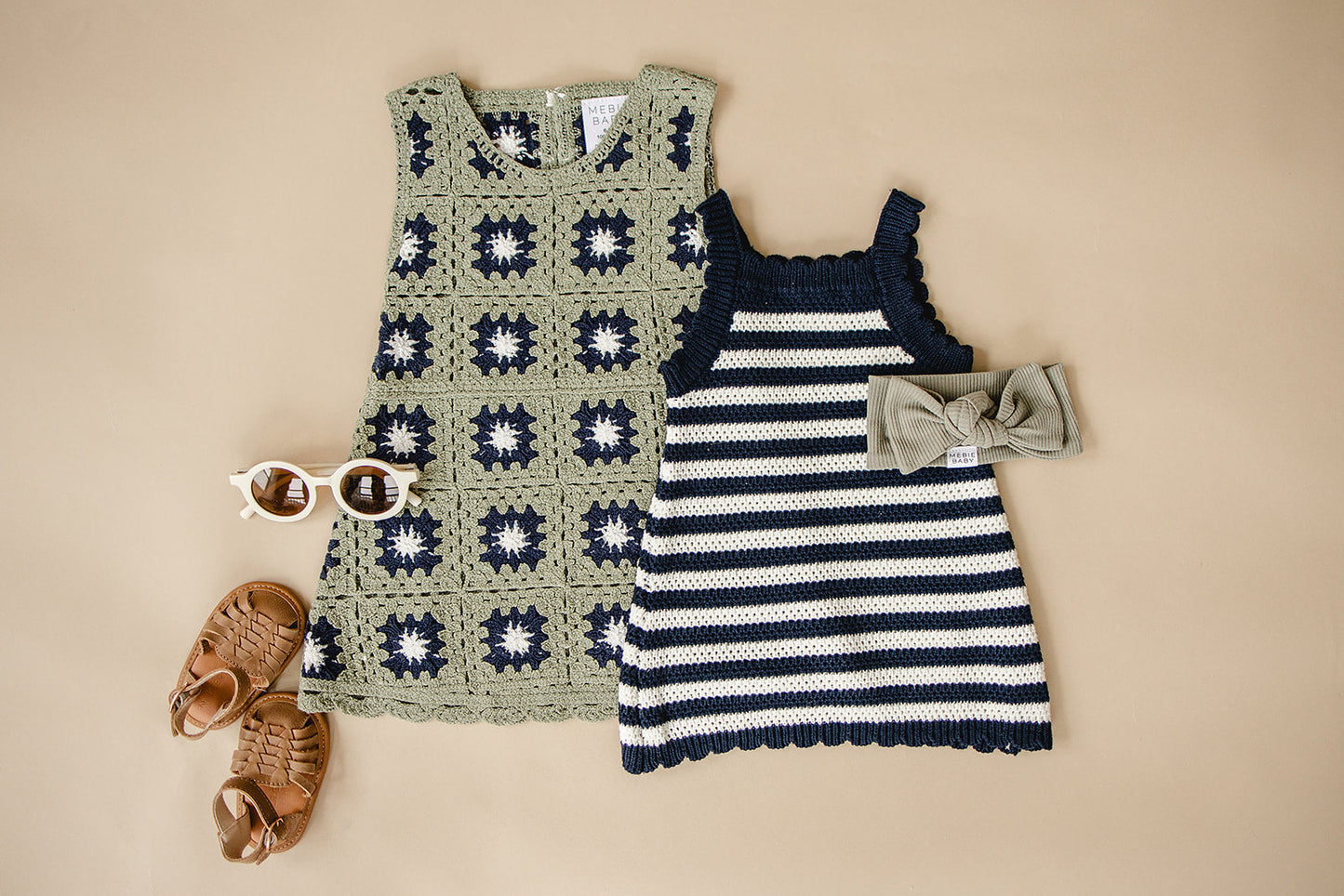 Mebie Baby Navy Stripe Knit Tank Dress