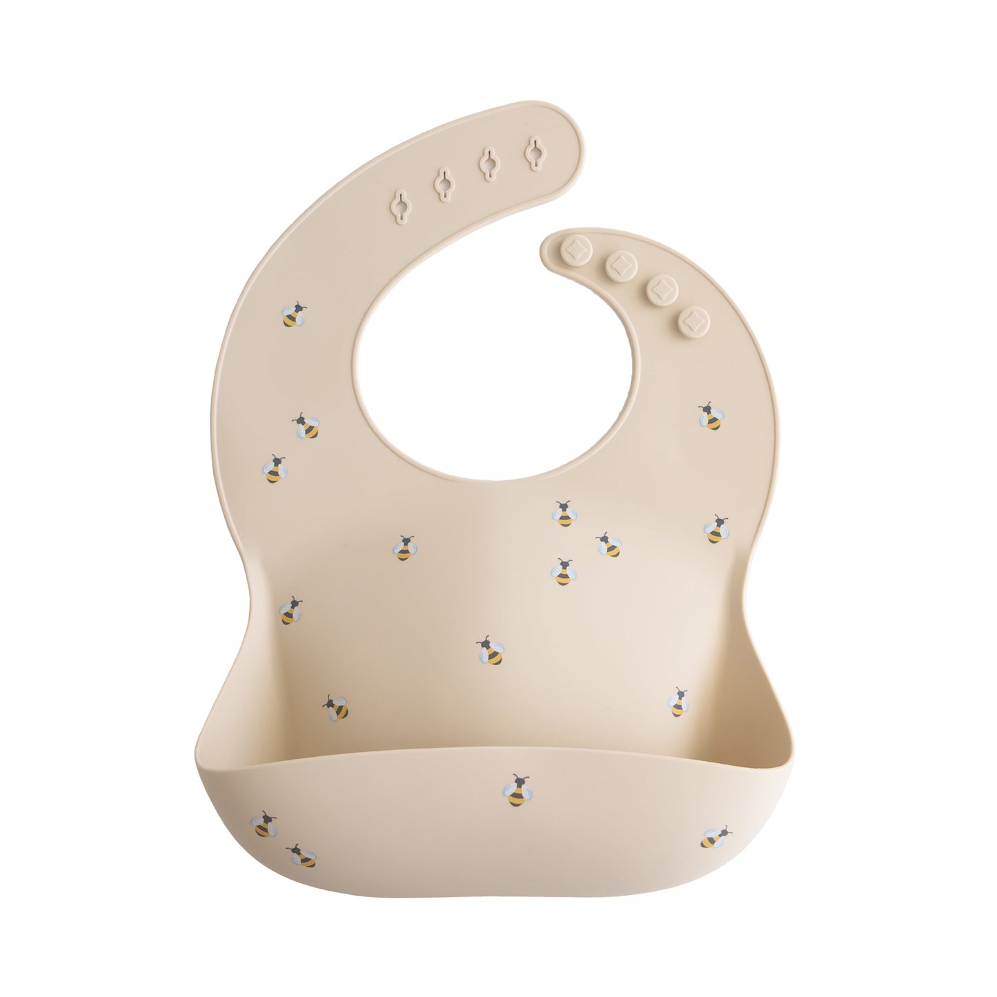 Mushie Silicone Baby Bib – Adjustable Catch-All