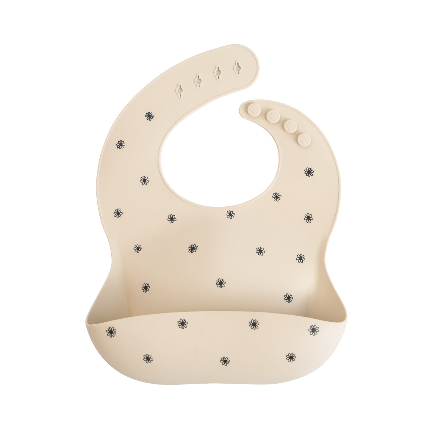 Mushie Silicone Baby Bib – Adjustable Catch-All