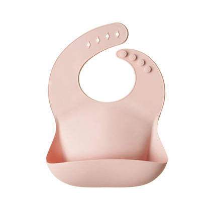 Mushie Silicone Baby Bib – Adjustable Catch-All
