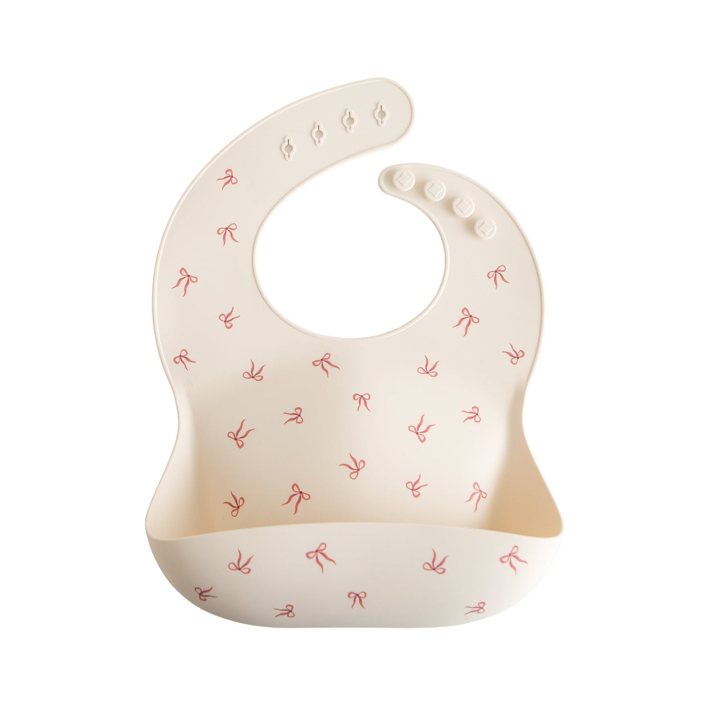 Mushie Silicone Baby Bib – Adjustable Catch-All