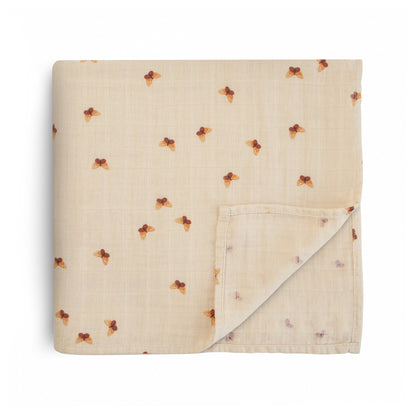 Mushie Muslin Swaddle Blanket – Organic Cotton