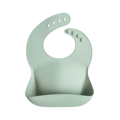 Mushie Silicone Baby Bib – Adjustable Catch-All