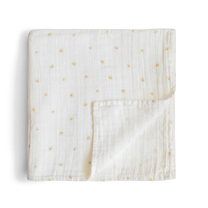 Mushie Muslin Swaddle Blanket – Organic Cotton