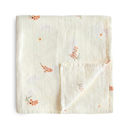 Mushie Muslin Swaddle Blanket – Organic Cotton