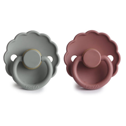 Mushie FRIGG Daisy Pacifier 2-Pack – Natural Rubber