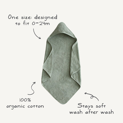Mushie Organic Cotton Baby Hooded Towel – Soft & Absorbent