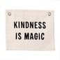 Canvas banner with 'Kindness is Magic' text on a white background