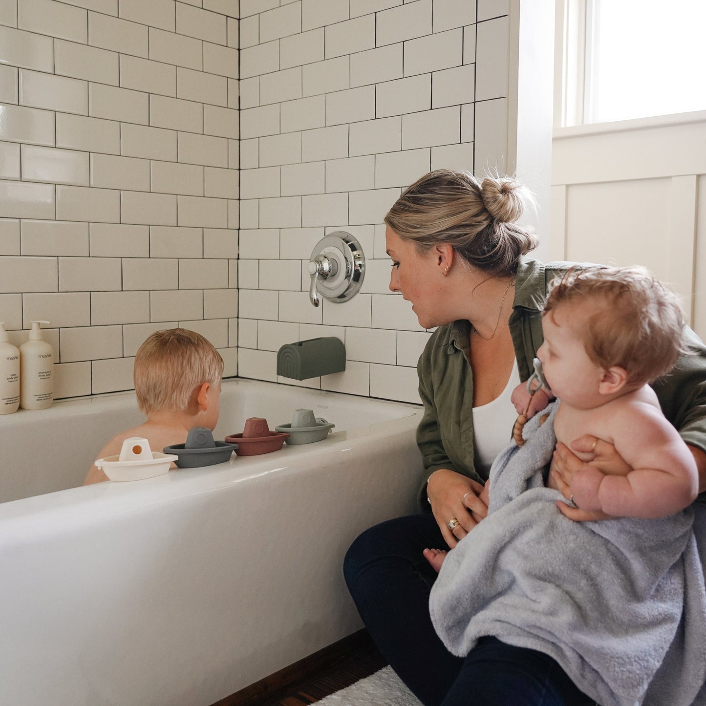 Mushie Organic Cotton Baby Hooded Towel – Soft & Absorbent