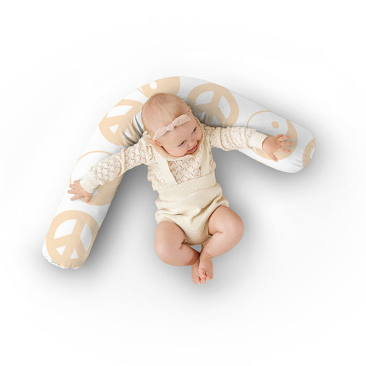 Organic Support Pillow - White Yin Yang