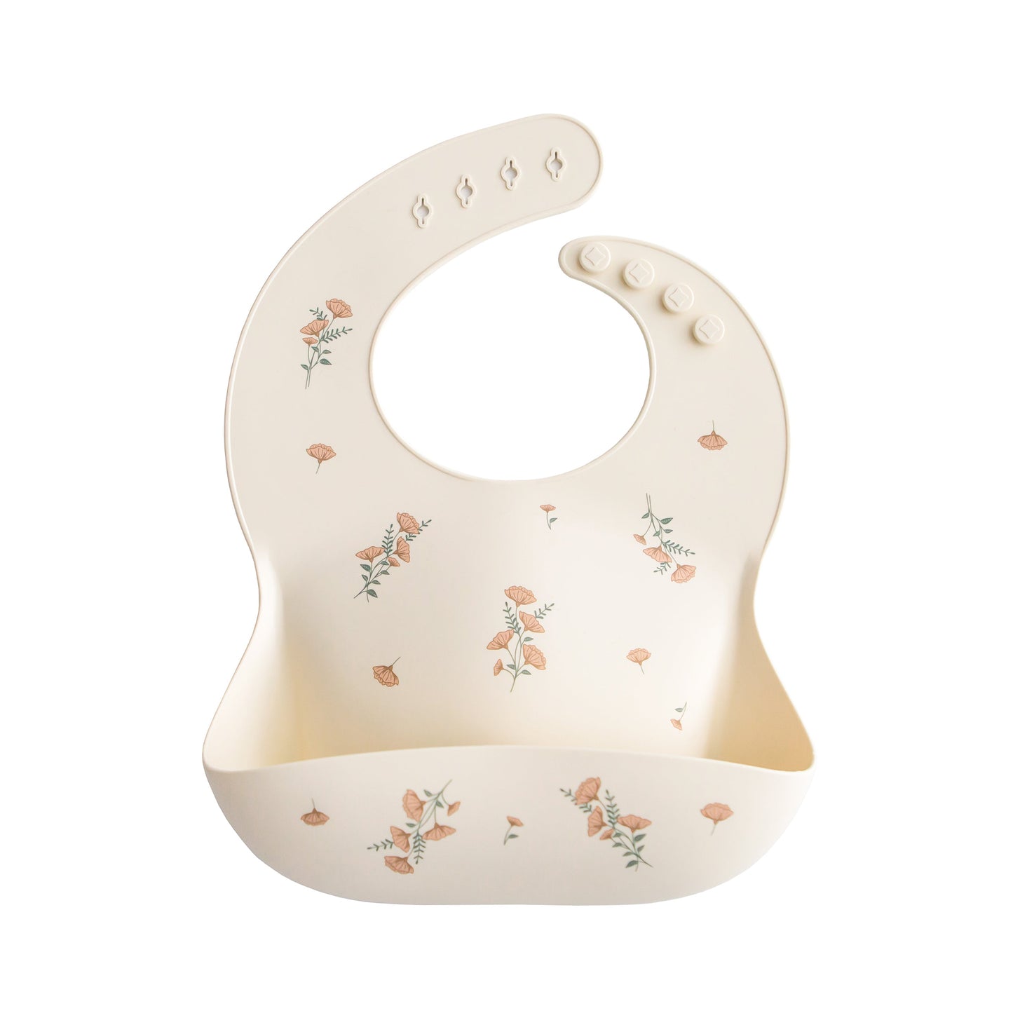 Mushie Silicone Baby Bib – Adjustable Catch-All