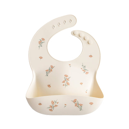 Mushie Silicone Baby Bib – Adjustable Catch-All