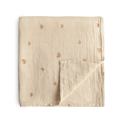 Mushie Muslin Swaddle Blanket – Organic Cotton