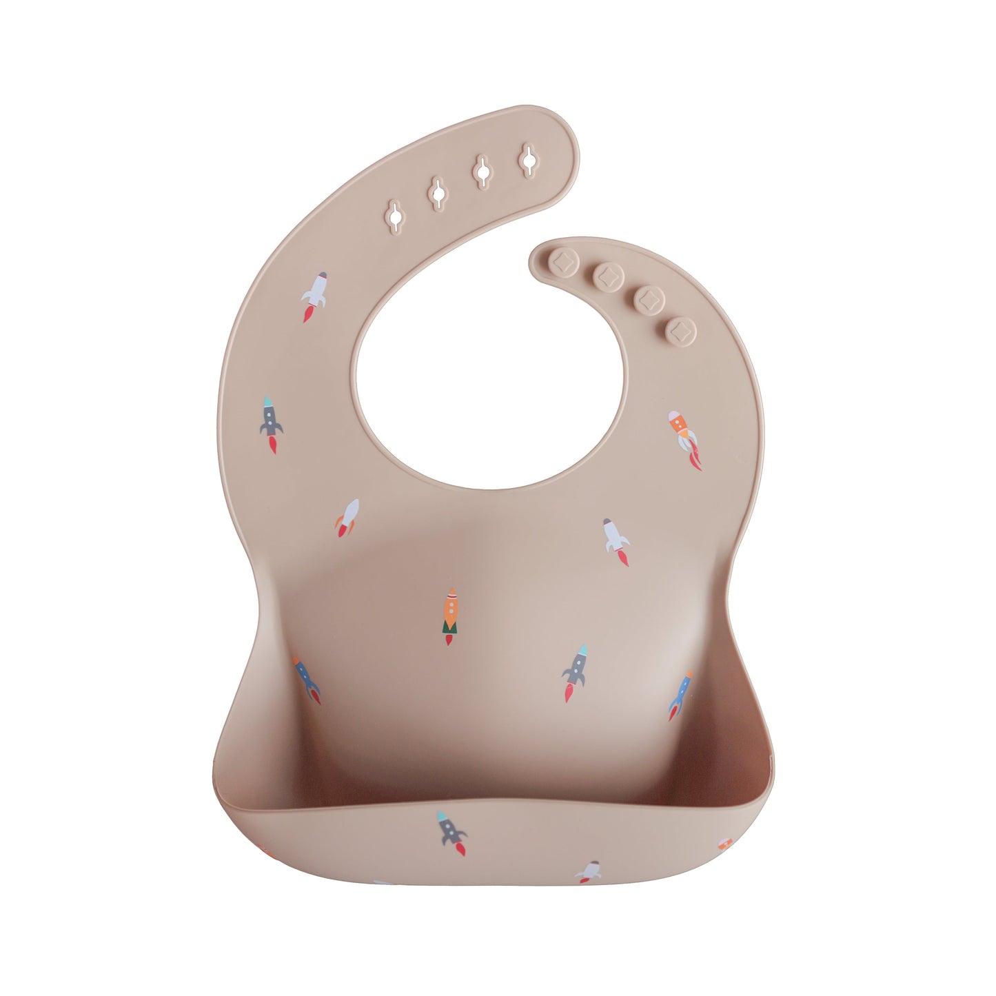 Mushie Silicone Baby Bib – Adjustable Catch-All