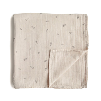 Mushie Muslin Swaddle Blanket – Organic Cotton