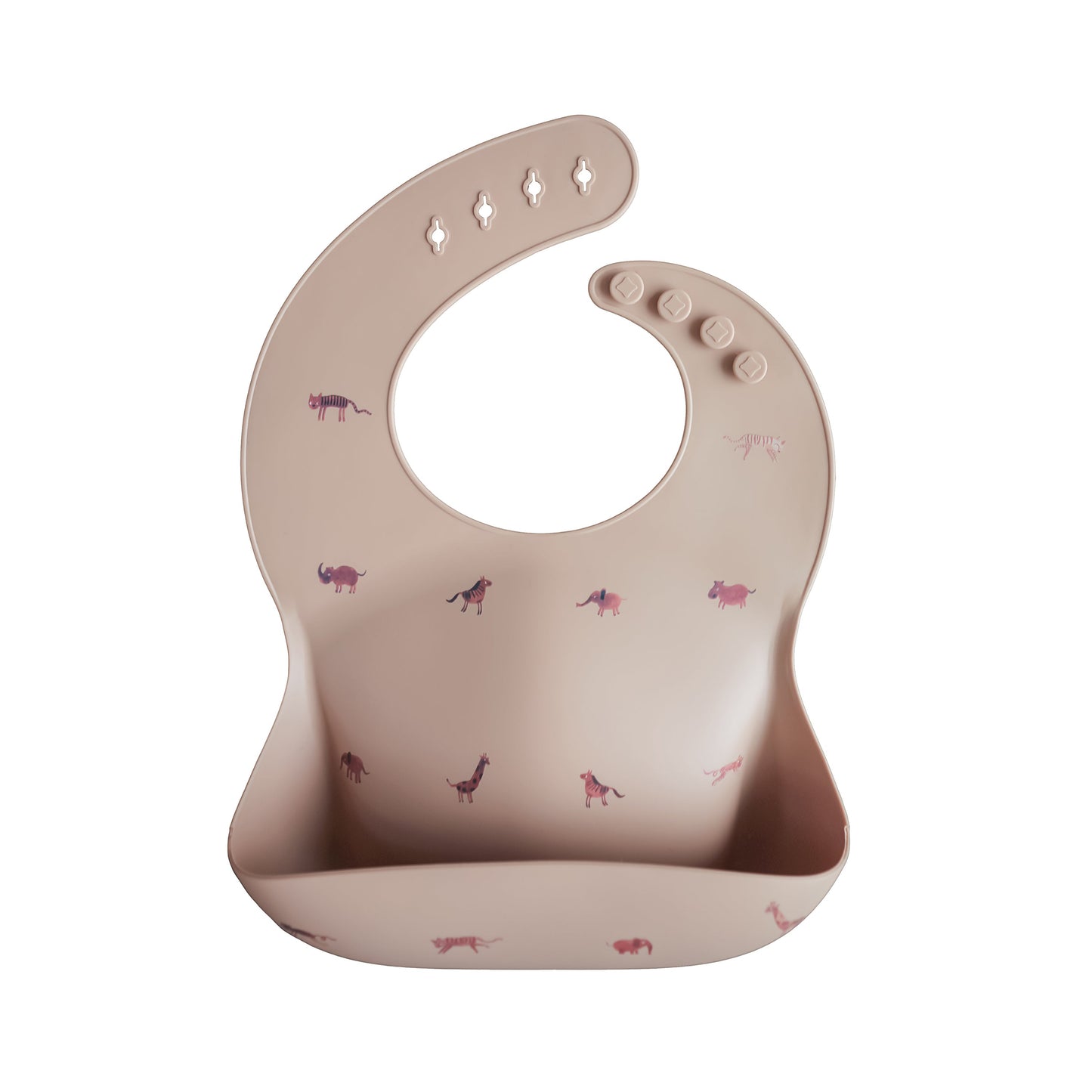 Mushie Silicone Baby Bib – Adjustable Catch-All