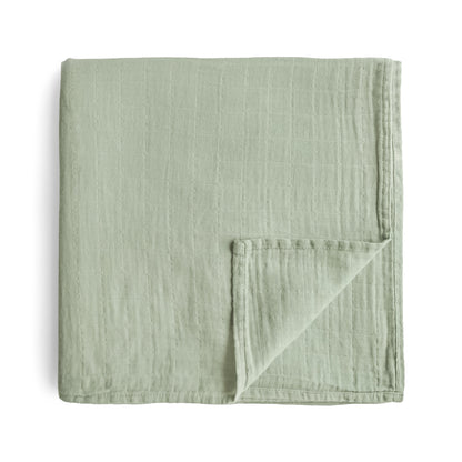 Mushie Muslin Swaddle Blanket – Organic Cotton
