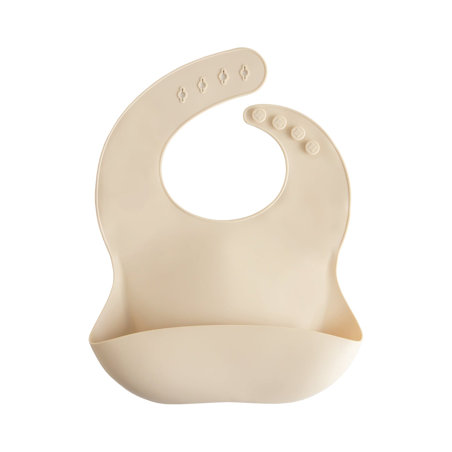 Mushie Silicone Baby Bib – Adjustable Catch-All
