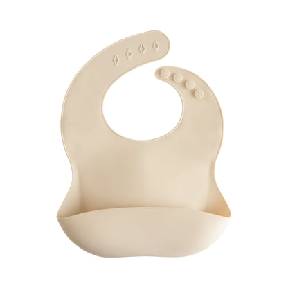 Mushie Silicone Baby Bib – Adjustable Catch-All