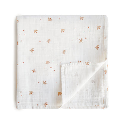 Mushie Muslin Swaddle Blanket – Organic Cotton