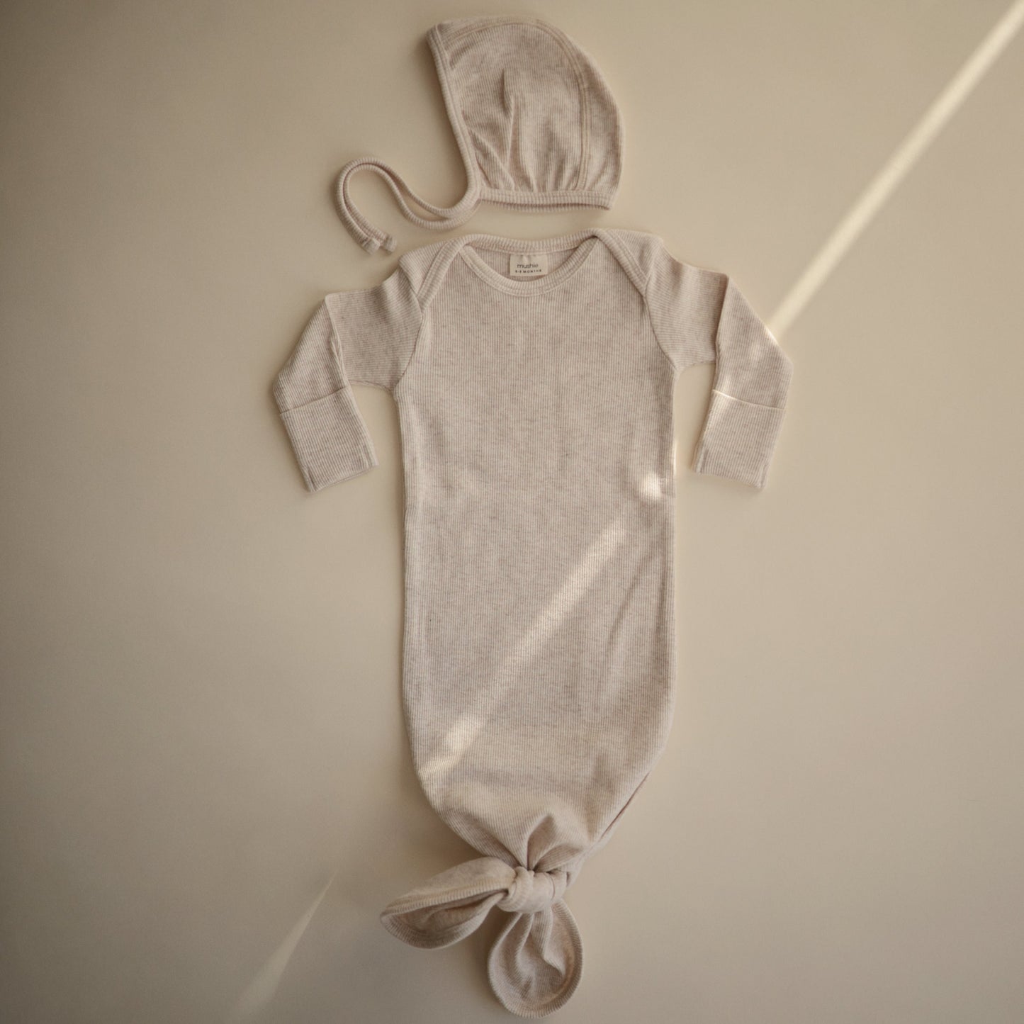Mushie Baby Bonnet – Organic Cotton Rib Knit