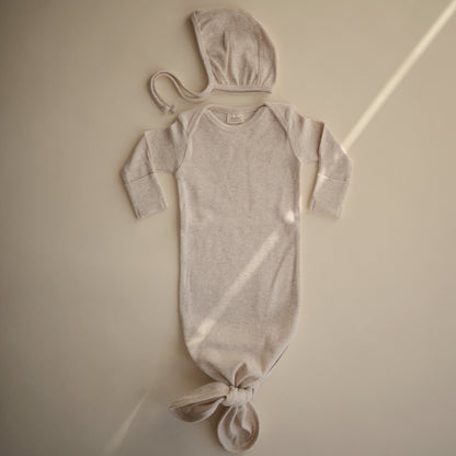 Mushie Baby Bonnet – Organic Cotton Rib Knit