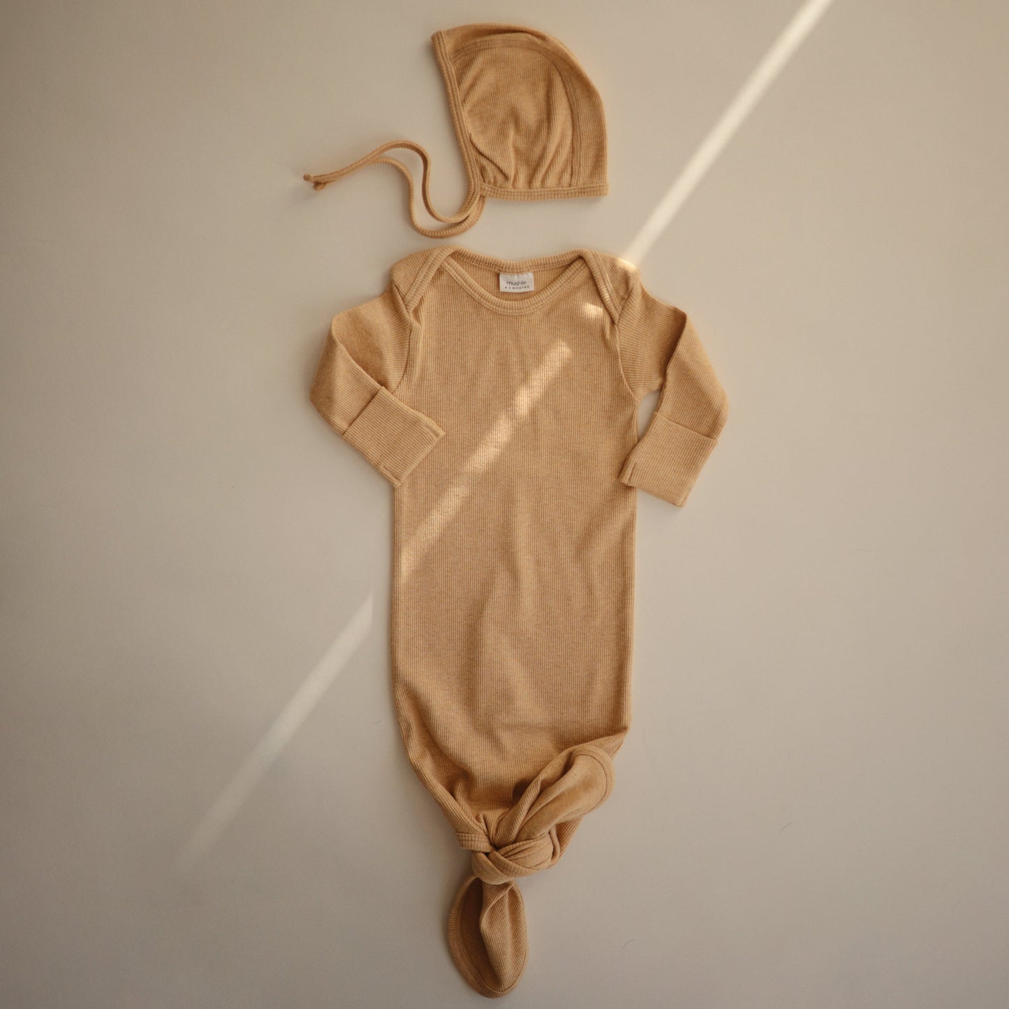 Mushie Baby Bonnet – Organic Cotton Rib Knit