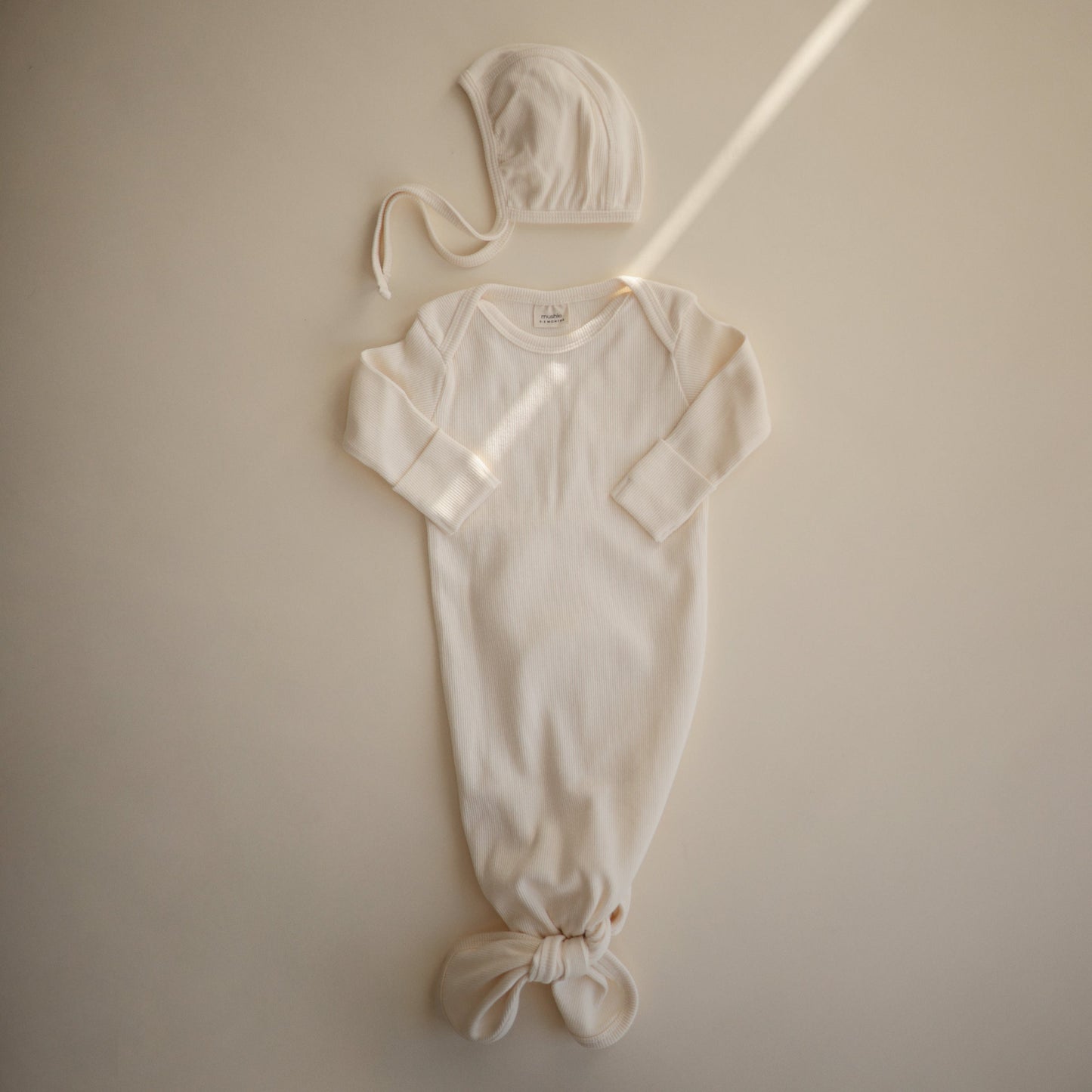 Mushie Baby Bonnet – Organic Cotton Rib Knit
