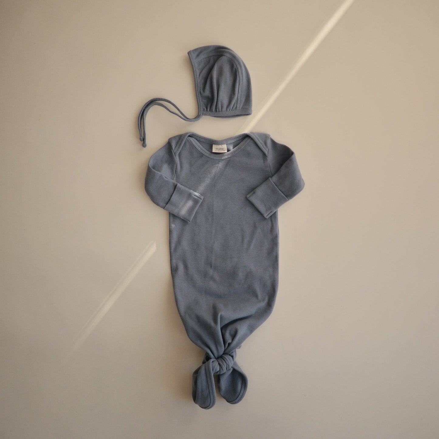 Mushie Baby Bonnet – Organic Cotton Rib Knit