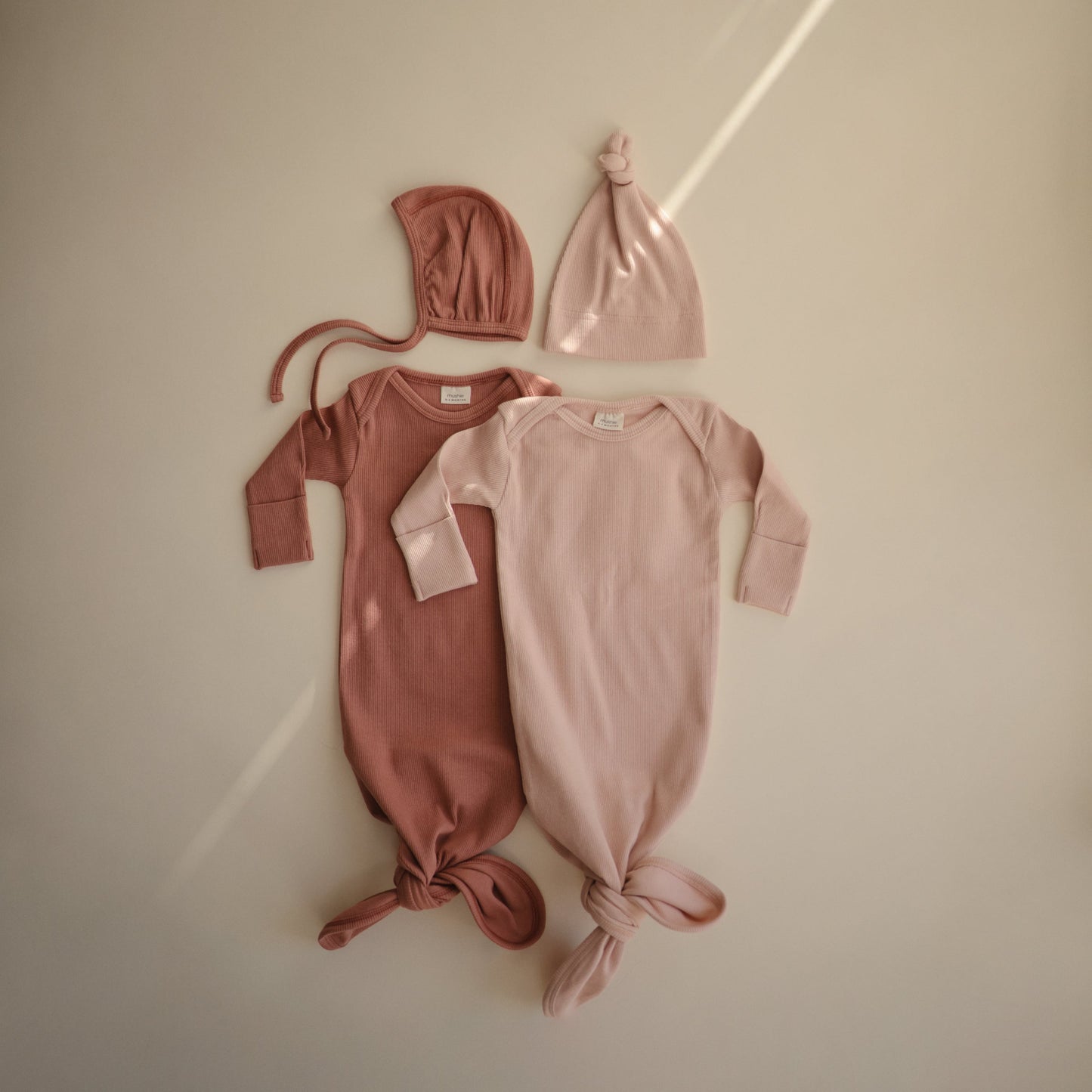 Mushie Baby Bonnet – Organic Cotton Rib Knit
