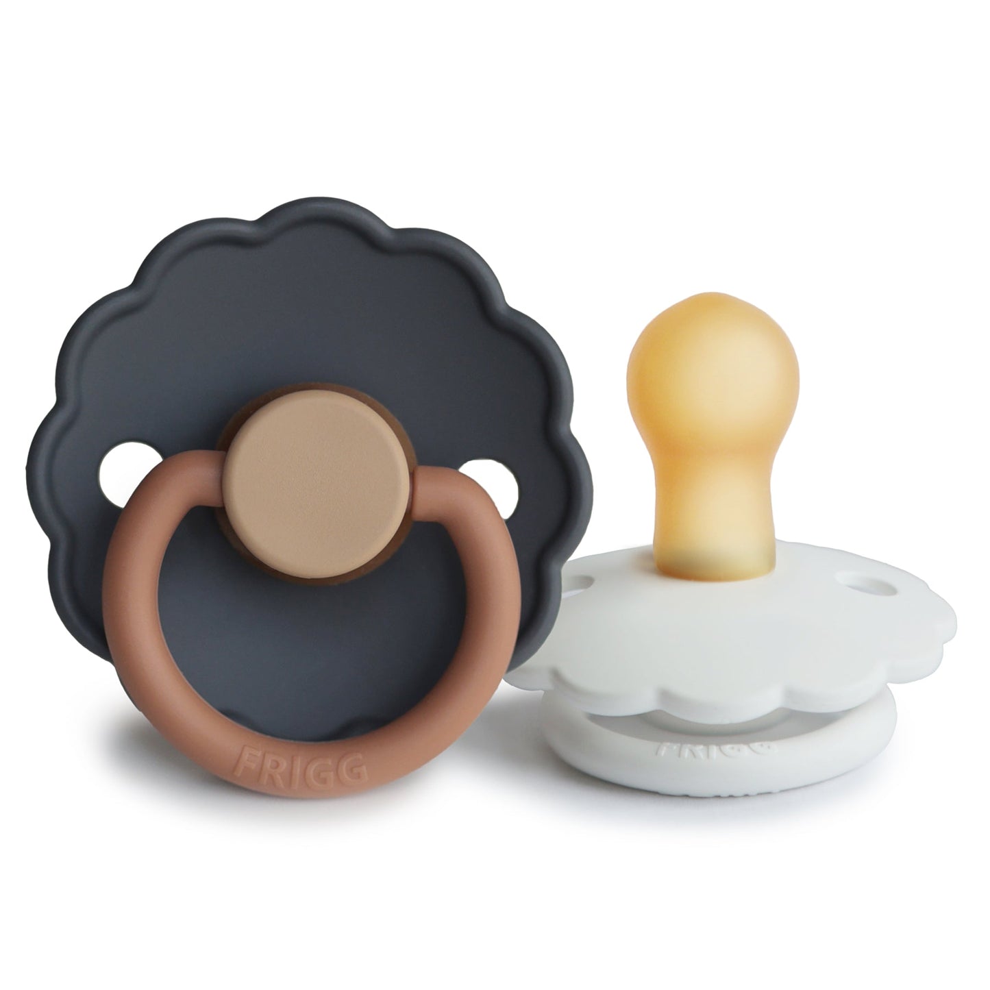 Mushie FRIGG Daisy Pacifier 2-Pack – Natural Rubber