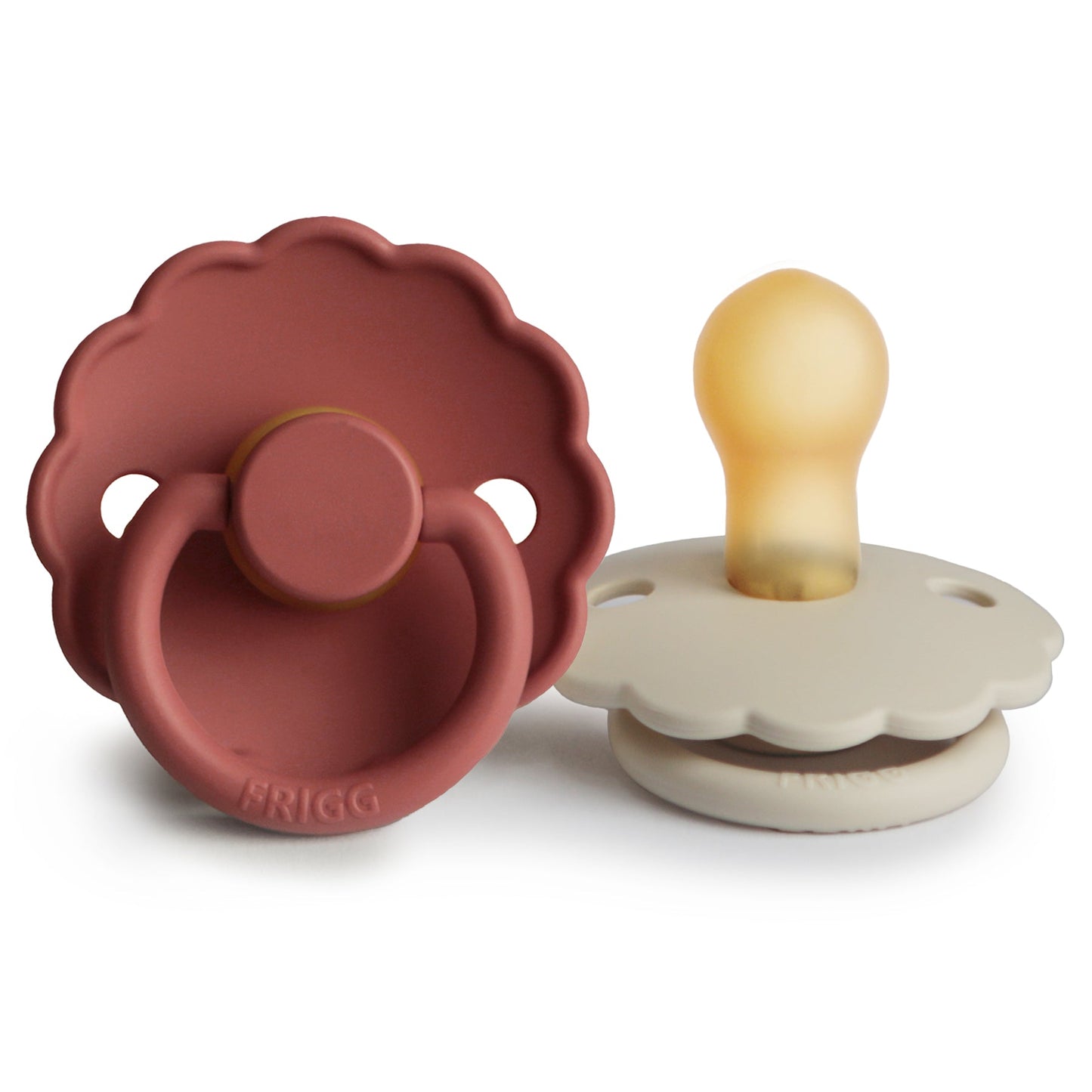 Mushie FRIGG Daisy Pacifier 2-Pack – Natural Rubber