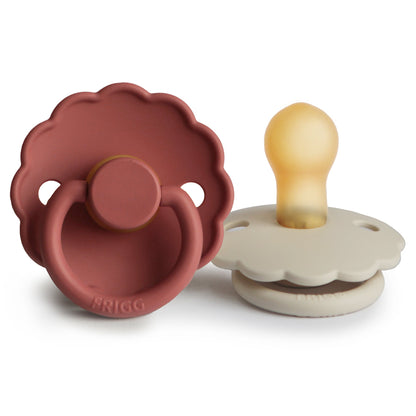Mushie FRIGG Daisy Pacifier 2-Pack – Natural Rubber