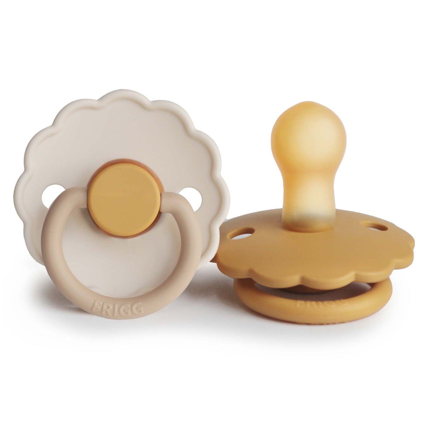 Mushie FRIGG Daisy Pacifier 2-Pack – Natural Rubber