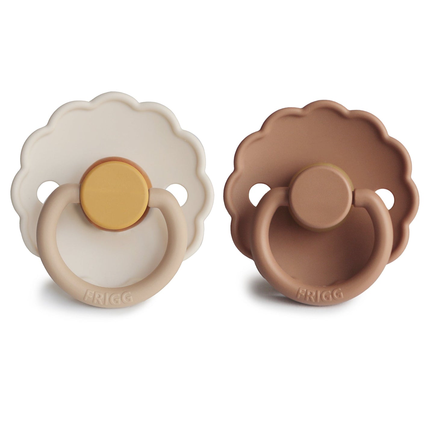 Mushie FRIGG Daisy Pacifier 2-Pack – Natural Rubber