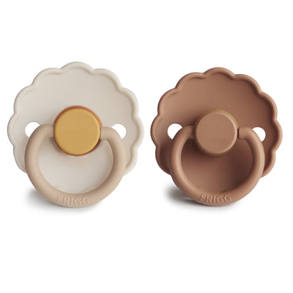 Mushie FRIGG Daisy Pacifier 2-Pack – Natural Rubber