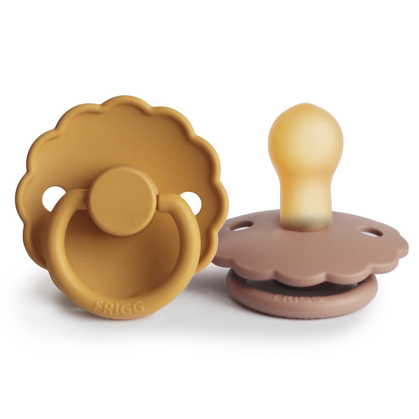 Mushie FRIGG Daisy Pacifier 2-Pack – Natural Rubber